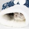 Practical Thickened Cat Sleeping Bag Semi-Closed Winter Soft Cat Bed Cave Warm Comfortable Cat Nest Pet Mat Pet Supplies