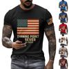 Fashionable Round Neck Short Sleeve Work Clothes Printed Tops For Mens Summer Tops