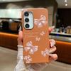 Розовый бант с принтом матовый тонкий чехол для Samsung S25 Ultra S24 FE S23 S22 A56 A36 A16 A55 A15 A35 A26 кожаная текстура мягкий TPU противоударный чехол для телефона