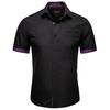 Mens Red Fashion Short Sleeve Dress Shirts Regular Fit Casual Button Down Shirts