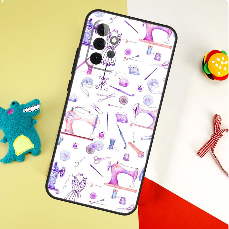 Швейная машина Чехол для телефона Samsung Galaxy A54 A34 A14 A55 A35 A15 A53 A33 A13 A05 A06 A16 A22 A32 A52