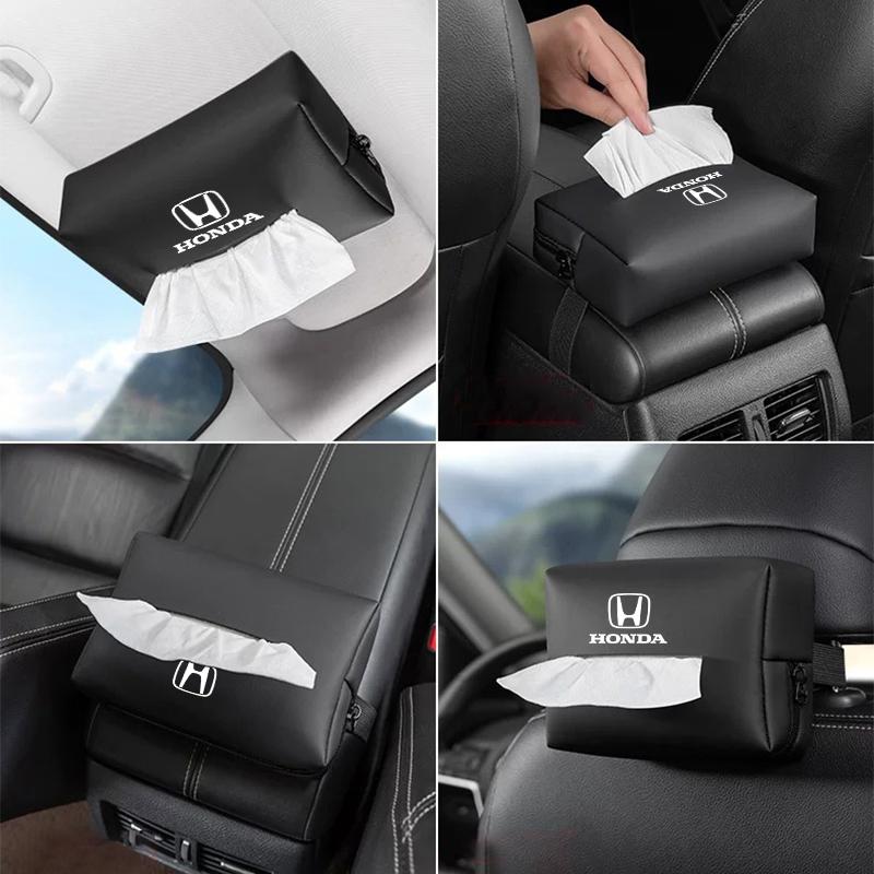 TQDX8 Car Tissue Box Fixed Tissue Storage Box For Honda Civic Accord Crosstour Spirior Odyssey Avancier UR-V Sienna Elysion CR-Z