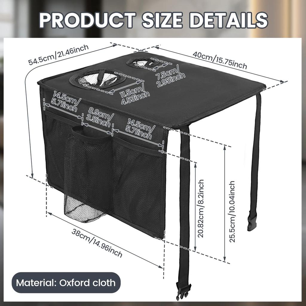 Складной столик-поднос для ходунков с подстаканником, много карманов, сумка для хранения роллатора, обеденная тарелка для пожилых, подарок