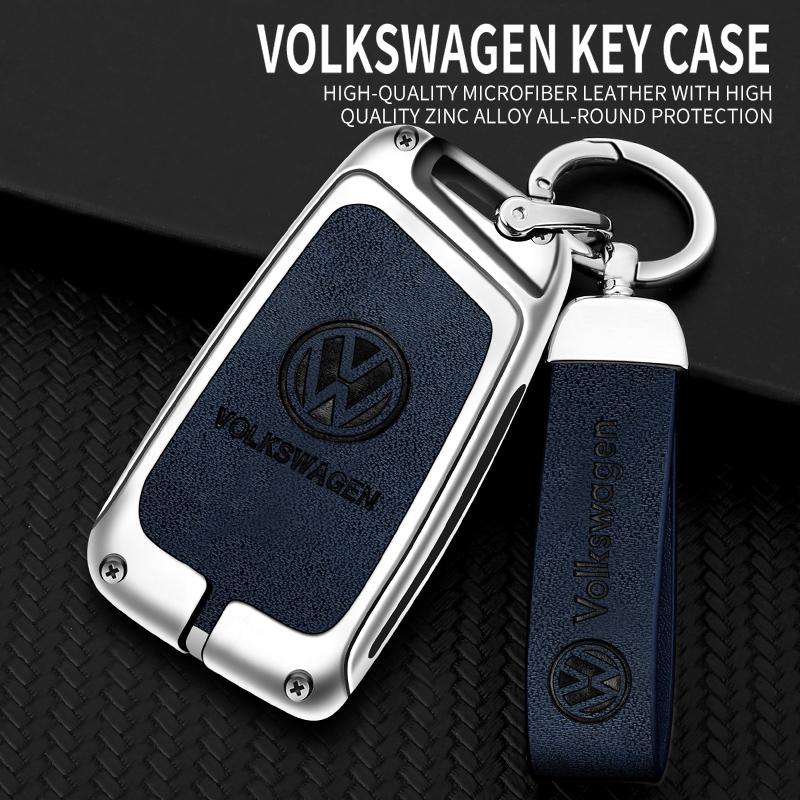 Для VOLKSWAGEN Металлическая кожаная крышка-чехол-защита для автомобильного ключа VW Volkswagen Magotan Magotan GTE Passat B6 B7 B8 CC Arteon