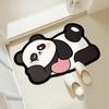 1pc Cute Panda Design Quick-Dry Bathroom Mat - Non-Slip, Absorbent Diatom Mud Rug, Perfect for Shower & Entryway, Panda Graphic Mat