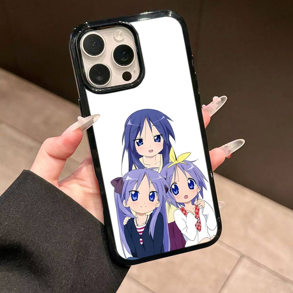 K-Konata Izumi Счастливая S-Звезда Для IPhone 11 12 13 14 15 16 17 Pro Max Plus Ударопрочные Задние Чехлы для Телефона из ТПУ+ПК
