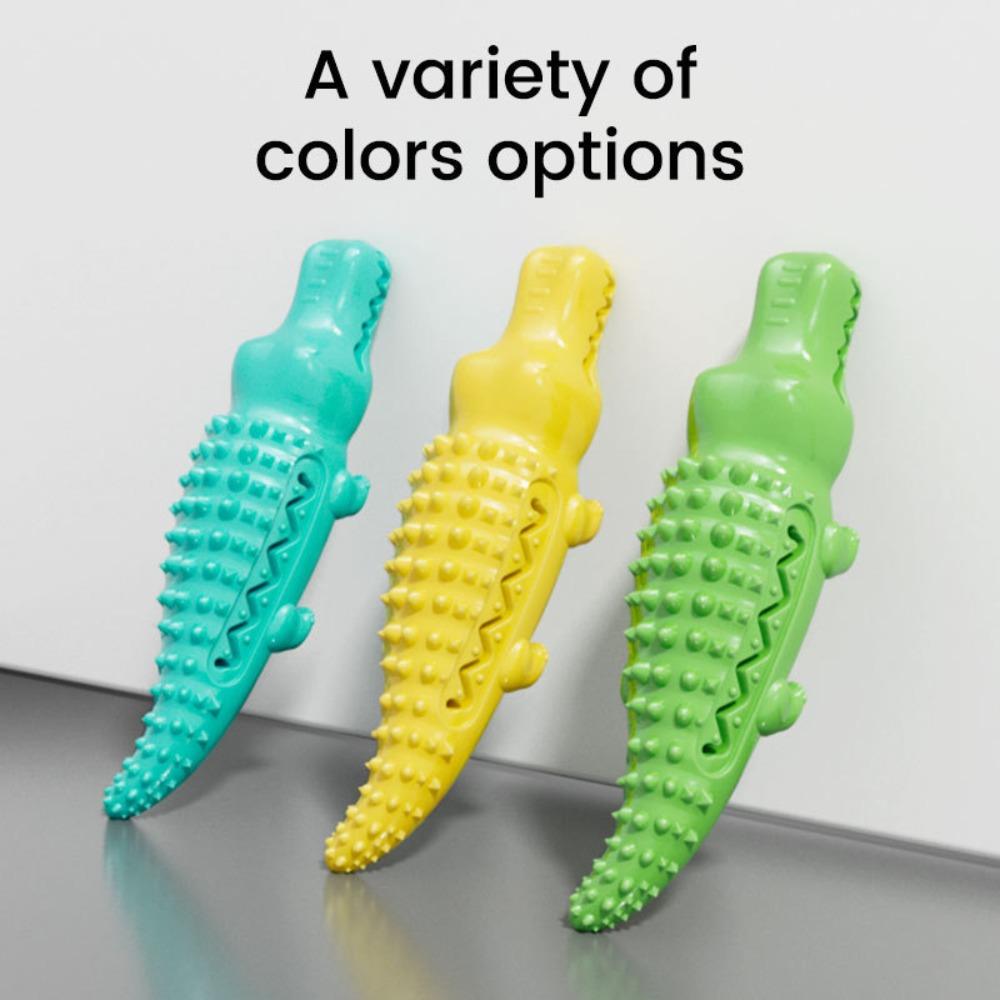 Crocodile Shape Dog Chew Toy for Puppy - Durable Squeaky Teeth Cleaning Toy, Interactive Boredom Relief Pet Supply