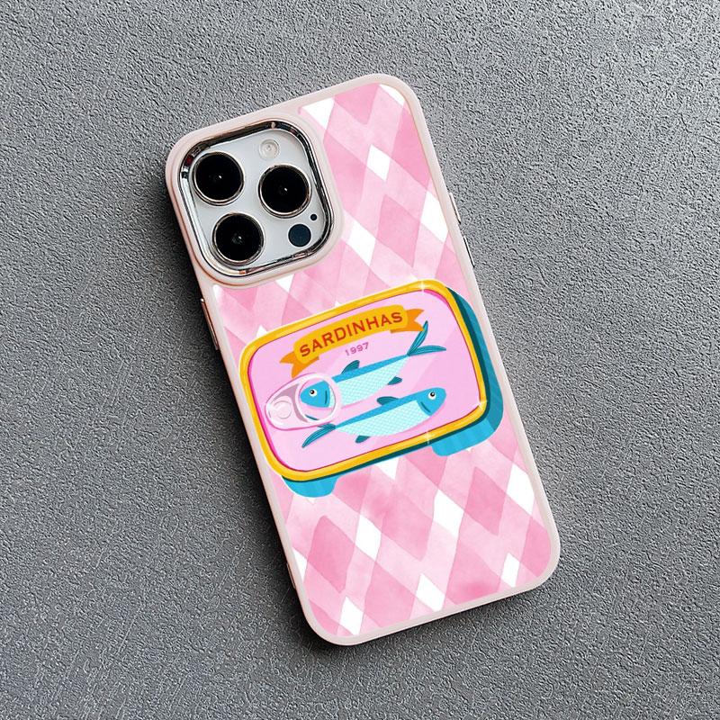 Новейший Чехол для Телефона из Силикона с Рисунком Рыб 'Сардины' Для iPhone 15 14 Pro Max Plus 16 13 12 11 Pro Max XR XS X SE2 Чехлы