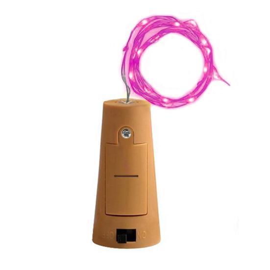 Pleasure Holiday 15/20 LED Wine Bottle Cork Lights Silver Wire for Wedding Festival Party Decor