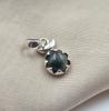 925 Sterling Silver Green Moss Agate Pendant Natural Round Cabochon Floral Gemstone Necklace Charm