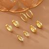 Набор из 4 шт. Модные серьги-кольца с позолотой для женщин Легкие для множественных проколов Гипоаллергенные серьги-хугги Ювелирные изделия Подарки