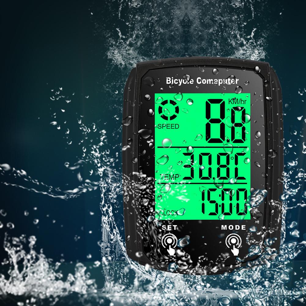Проводной велосипедный компьютер Светодиодный цифровой велосипедный спидометр Одометр Сенсорный экран Велосипедный компьютер