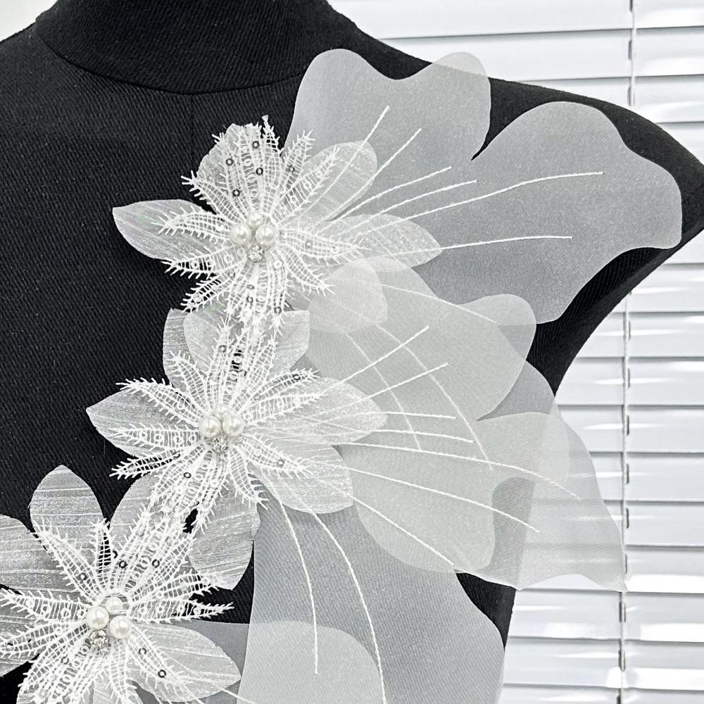 DIY Dress Cloth Pin Multi-layer Applique Decorative New Organza Flower Patch Corsage Accessory