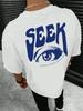 Футболки с принтом Seek Anticipated Gaze для мужчин, мягкие свободные футболки, дышащие летние уличные футболки в стиле хип-хоп, свободные футболки из хлопка