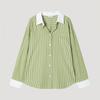  Рубашка Shs Miss Stripe Collar Swwstp12080 Gn