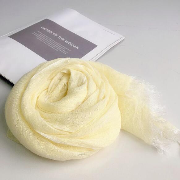 60x180cm Spring Women Cotton Linen Scarf Plain Solid Colorful Large Winter Scarves Wrap Stoles Pashmina Muslim Hijabs