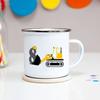 Cartoon Excavator 1-8 Year Boys Birthday Enamel Cola Mugs Kids Baby Breakfast Dessert Milk Cocoa Cups Classmate Birthday Gifts
