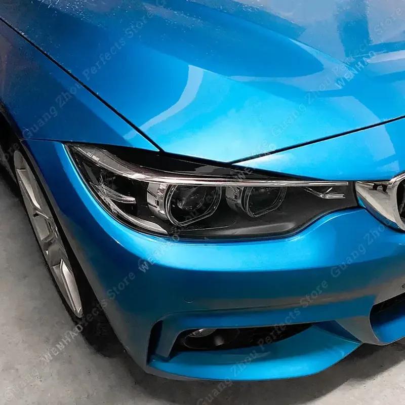 2 шт. ABS глянцевые злые фары брови веко для BMW 4 серии F32 F33 F36 M4 420d 420i 425d 430i 435i 440i 2013- тюнинг