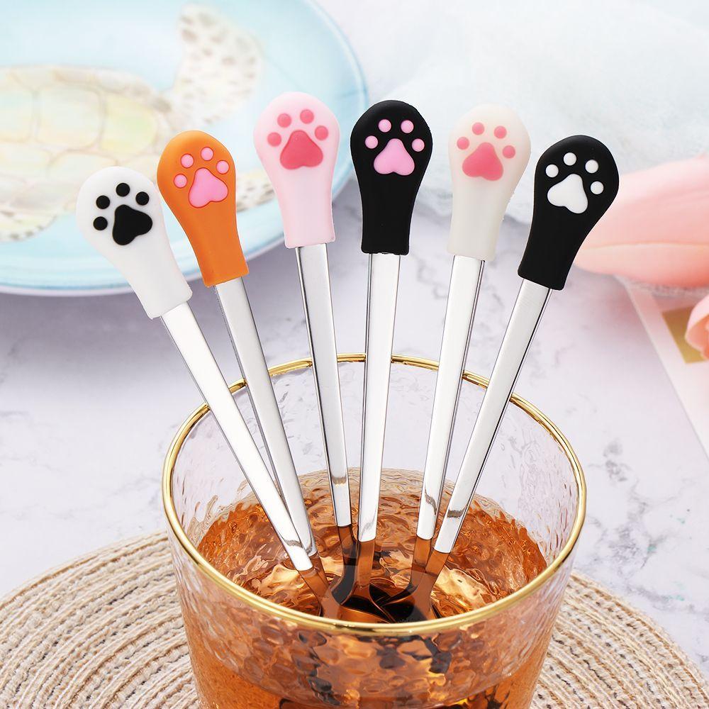 Candy Cat Claw Fruit Stainless Steel Tableware Dessert Spoons Kitchen Supplies Coffee Spoon