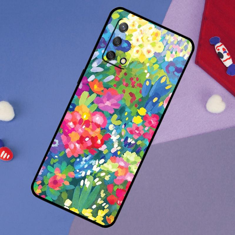 Яркий Цветочный Живописный Художественный Чехол Для Oppo A6 Pro A5 A18 A38 A58 A78 A98 A54 A74 A94 A17 A57 A80 A60 A40 A96 A76 A16 A15