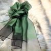 Elegant Imitation Silk Scarf - Solid Color, Sun Protection, Fashionable Female Shawl, Long and Simple Design