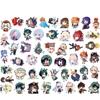 100pcs/set Cute Cartoon Series Genshin Impact Theme PVC Waterproof Stickers