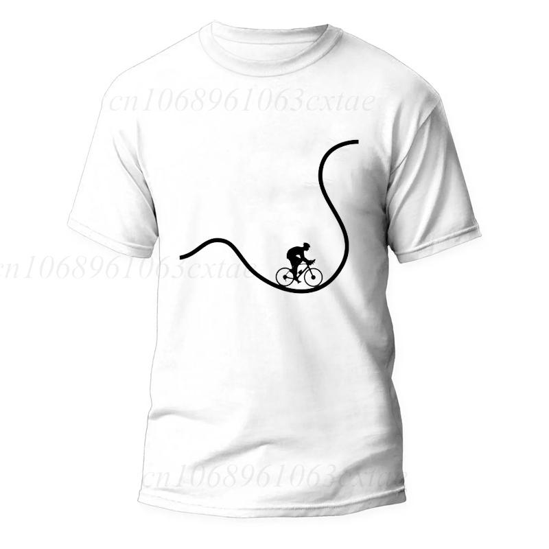 Vintage Minimalistic Bicycle Unisex Printed T-shirt Summre Woman Man Classic Tshirt Cyclists Shirts Cycling Lover Shirt Gifts