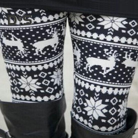 Леггинсы осень-зима с принтом лося и снежинок, обтягивающие, с высокой талией, отличная эластичность, приподнятая попа, плотные, теплые, мягкие, рождественские, длинные брюки, утягивающие брюки