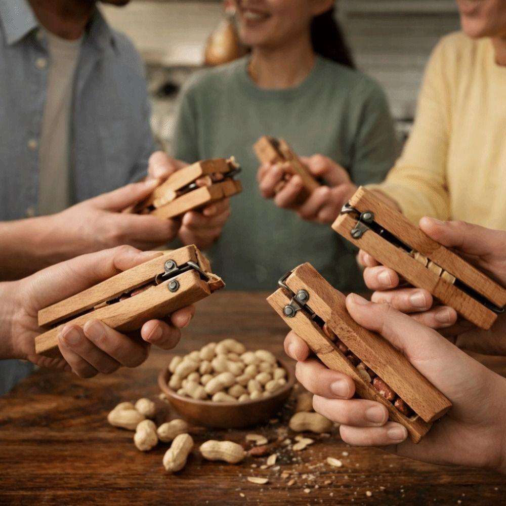 Wood Peanut Clip Handmade Peanut Shell Opener Peeling Tool Peanut Shell Remover Baking