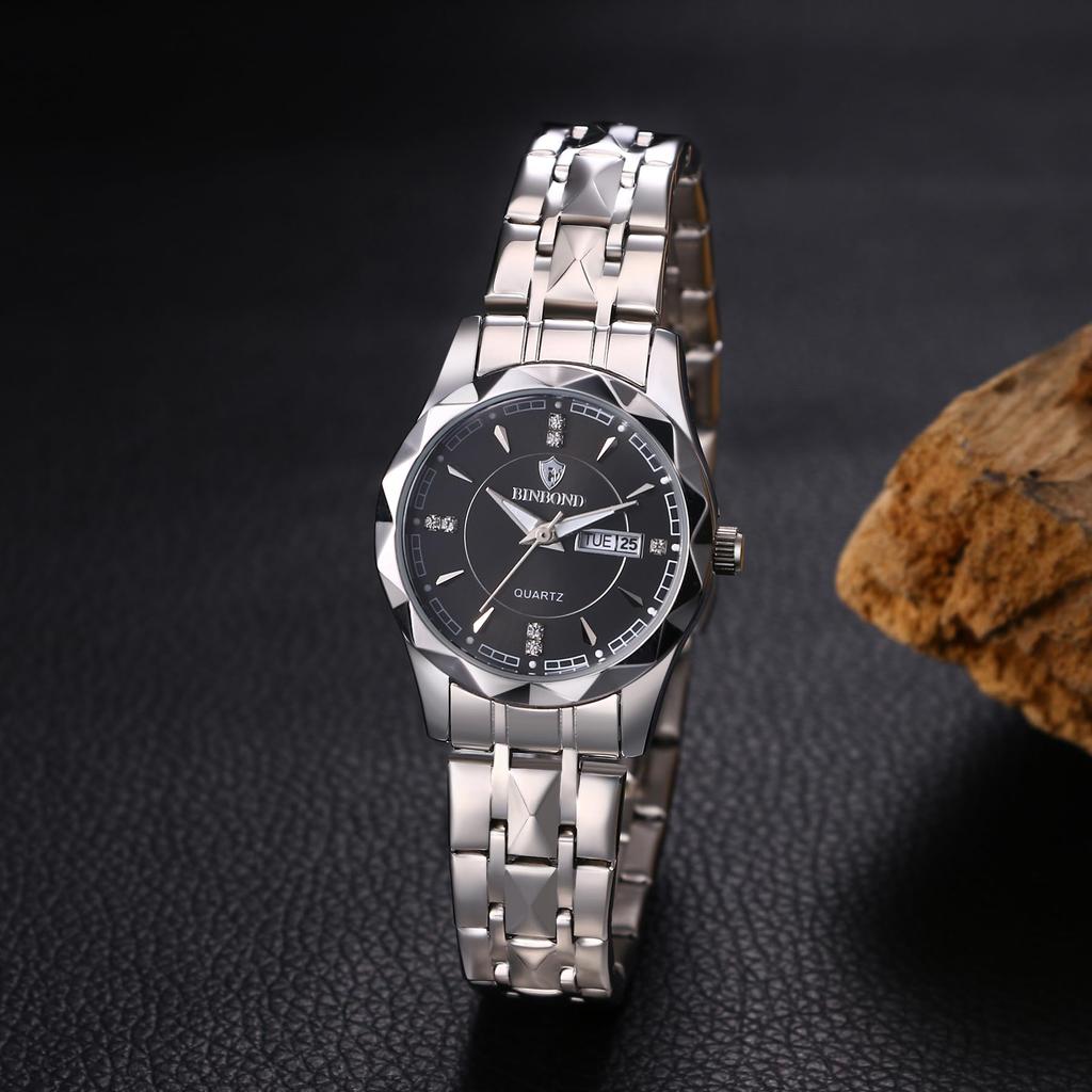 Часы серебряные аналоговые простые с календарем дней недели 3ATM водонепроницаемые повседневные деловые женские часы с ремешком из нержавеющей стали на день рождественский подарок для женщин -