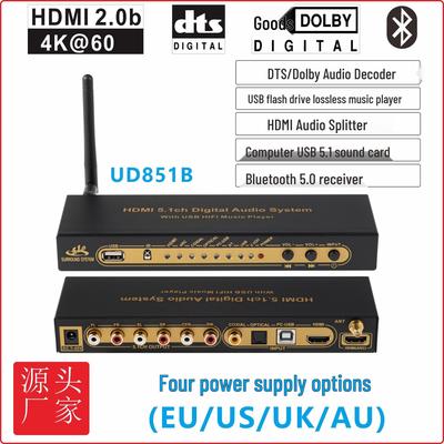 Декодер ЦАП 5.1-канального звука DTS Dolby AC3 с Bluetooth, HDMI, USB-подключением