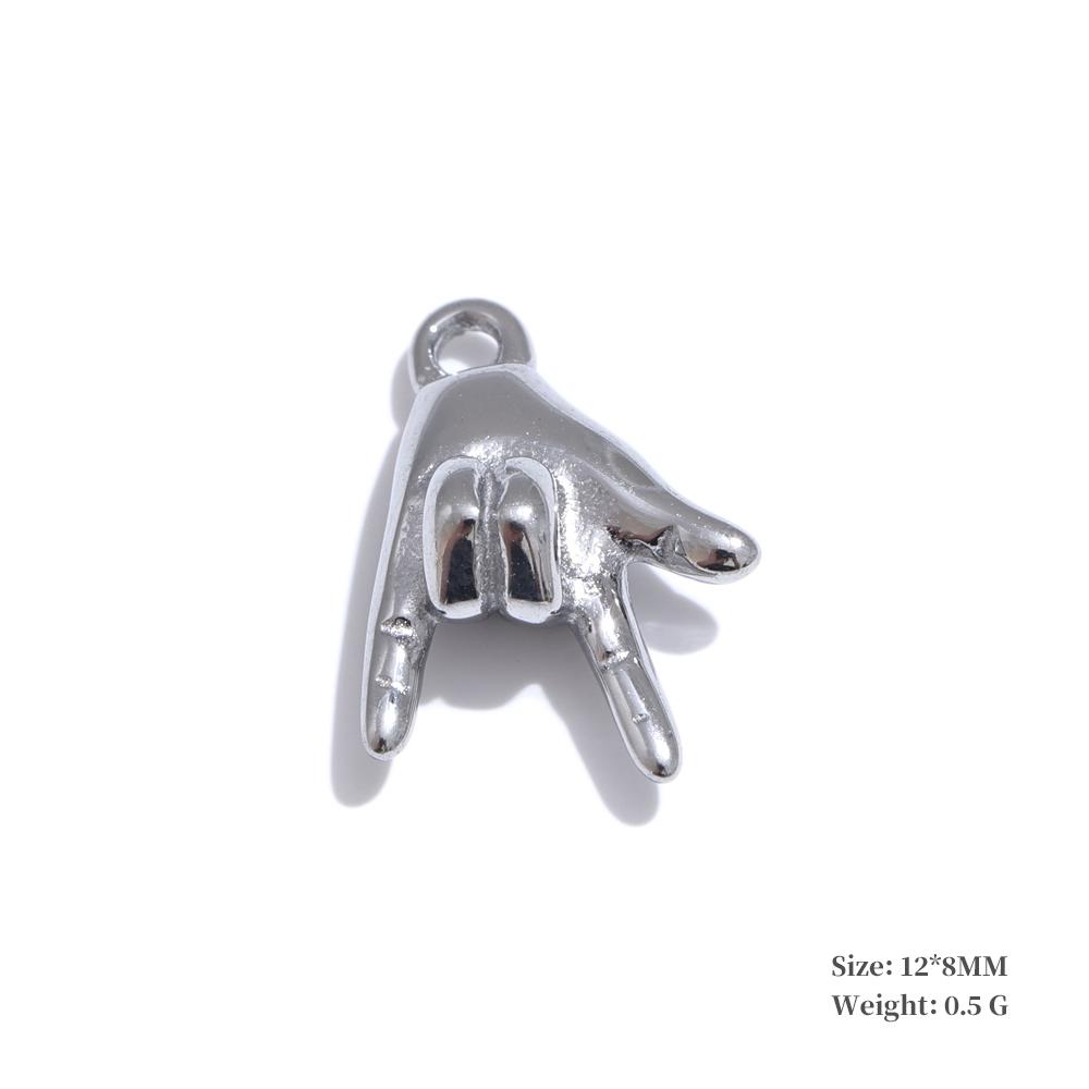 Yhpup Trendy Stainless Steel Metal 18k Gold PVD Plated Waterproof Conch Shell Ocean Palm Charm Accessories DIY Jewelry
