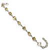 Natural Citrine Gemstone Handmade 925 Solid Sterling Silver Bracelet 7-8" E0c27