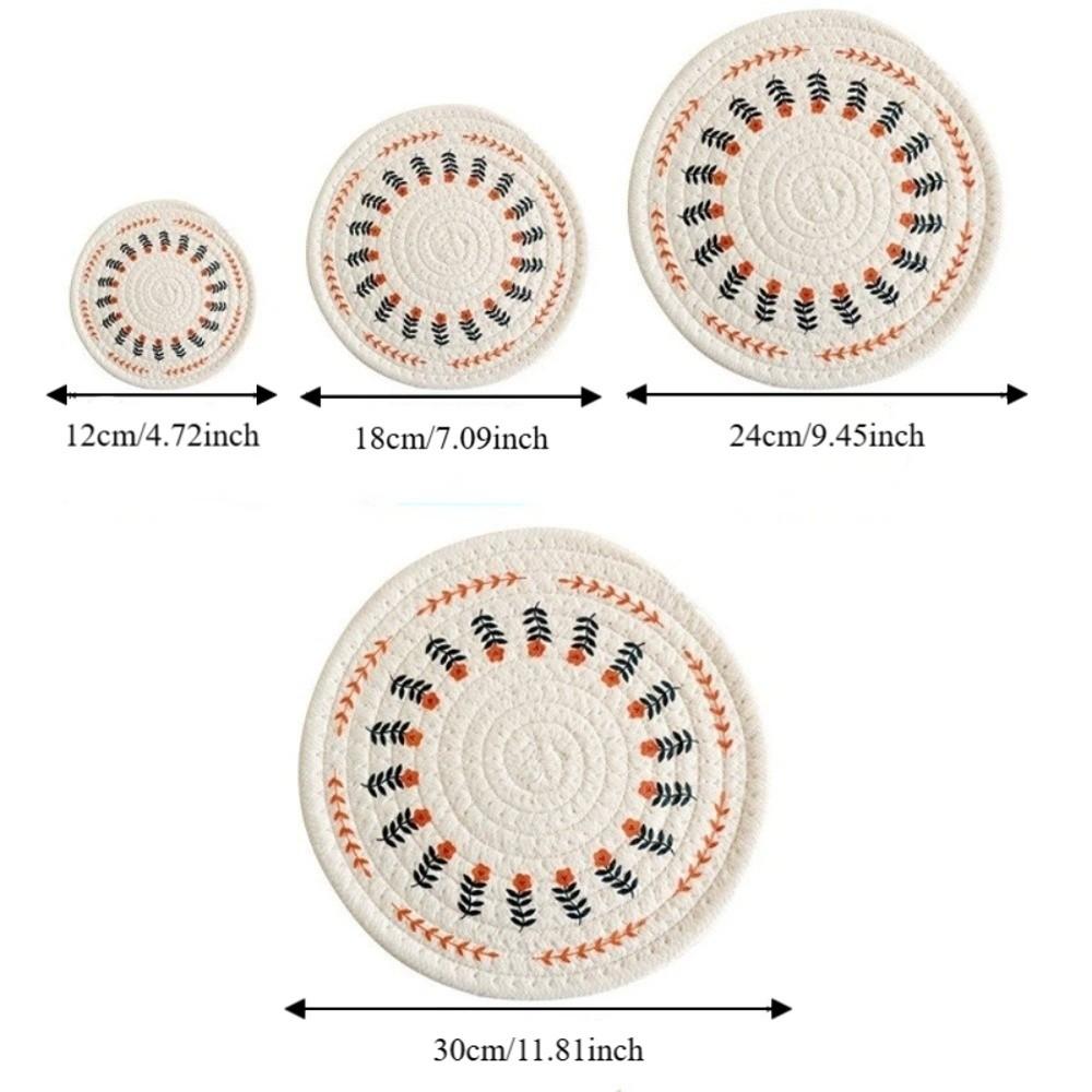 Heat Insulation Coffee Cup Mats Strawberry Pot Pad Table Mats Round Dining Mat Table Decoration