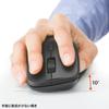 Sanwa Supply Silent Wireless Mouse (with Side Wheel, 5 Buttons, Black) MA-WBS524BK