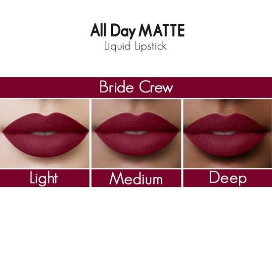 Nykaa All Day Matte Waterproof, Transfer Proof, Mask Proof, 12H Liquid Lipstick - Bride Crew