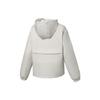 Li Ning Fitness Series Solid Color Logo Casual Loose Sports Hooded Jacket Women Jackets Off-White AFDS014-6