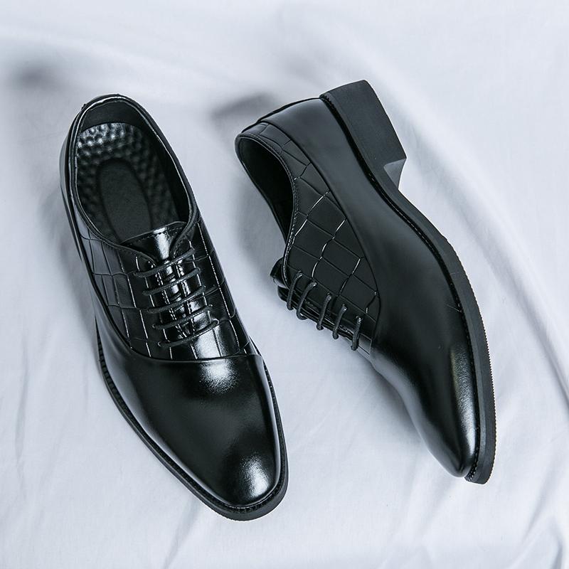 Men Dress Shoes Men's Leather Breathable Formal Business Derby Shoes Man Casual Shoes