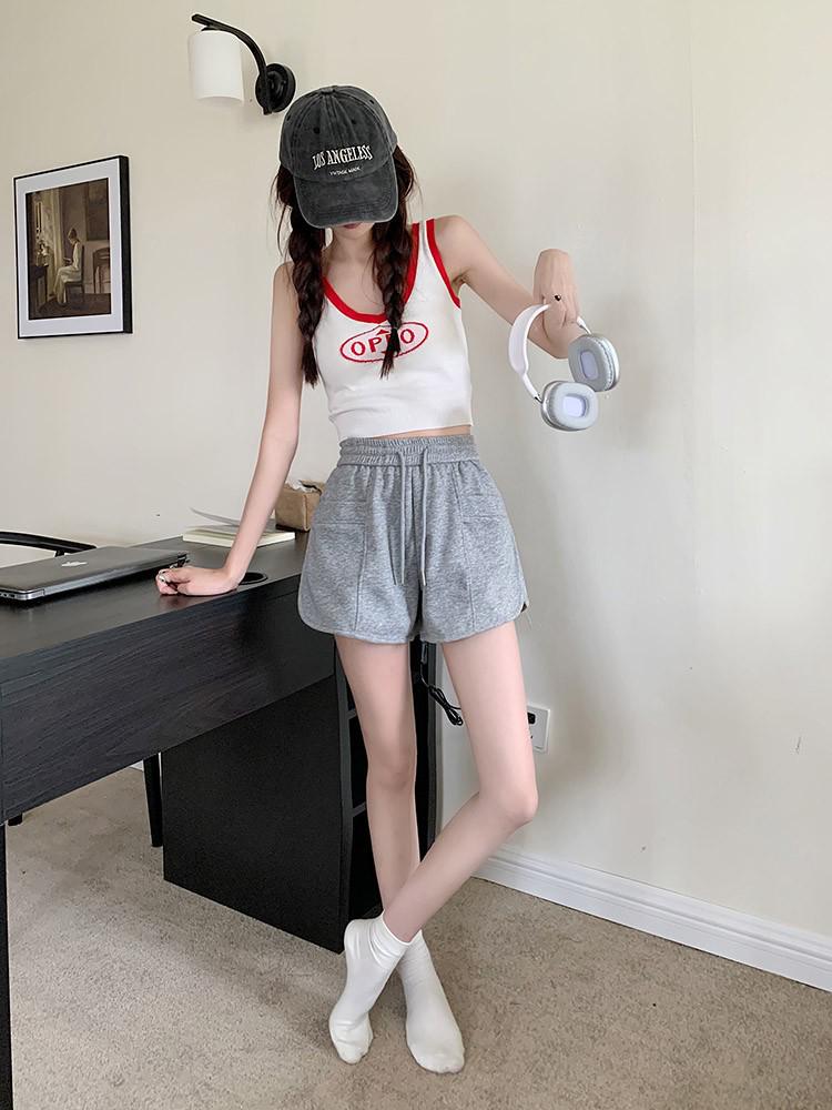 Plus Size Women's Wide-Leg High Waist Summer Beach Shorts - Loose, Slim Fit, Korean Style Pajama-Style