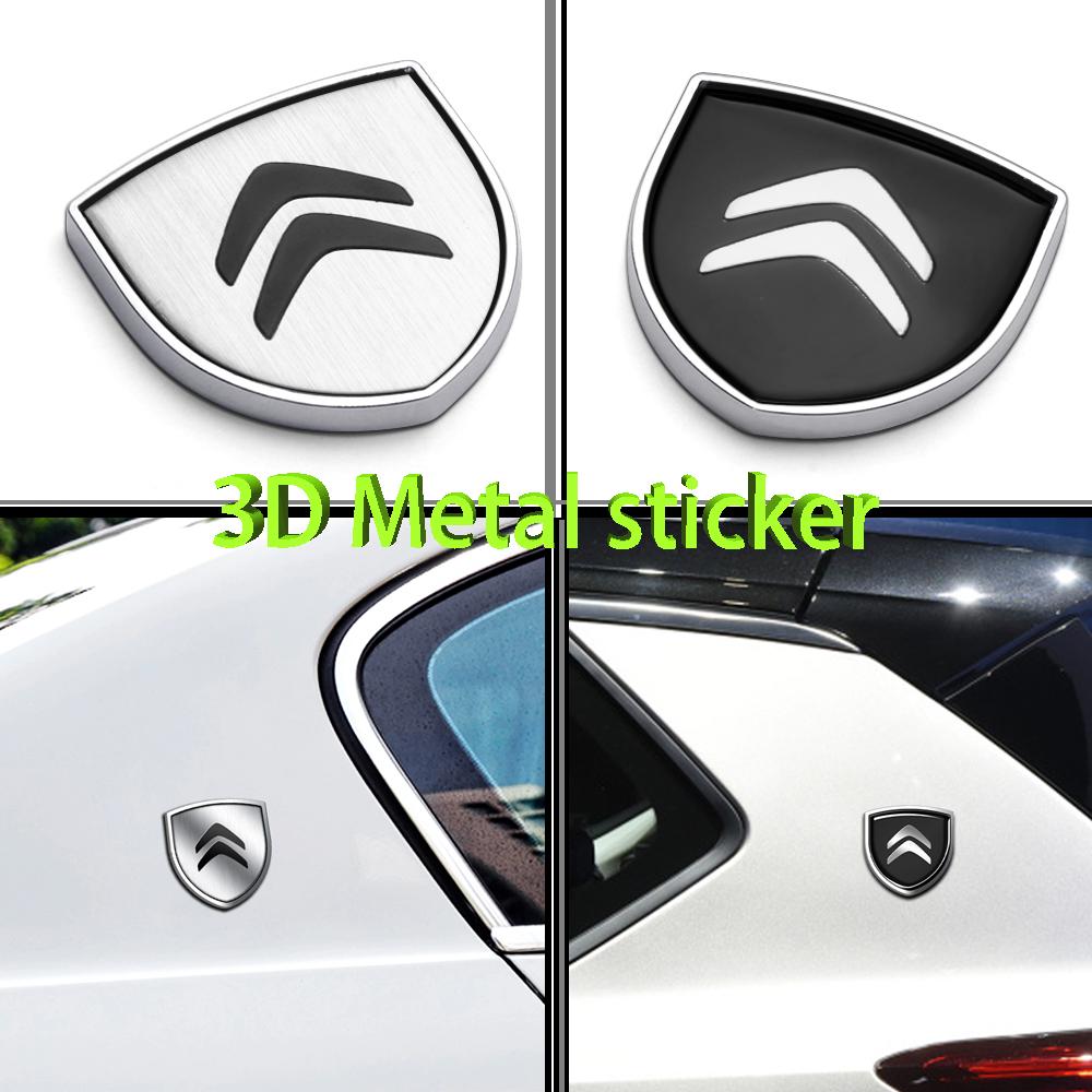 OAUH2 1pc Metal Car Badge Emblem Body Window Fuel Tank Cap Decoration Stickers For Citroen C1 C3 C4 Grand Picasso C5 Auto Accessories