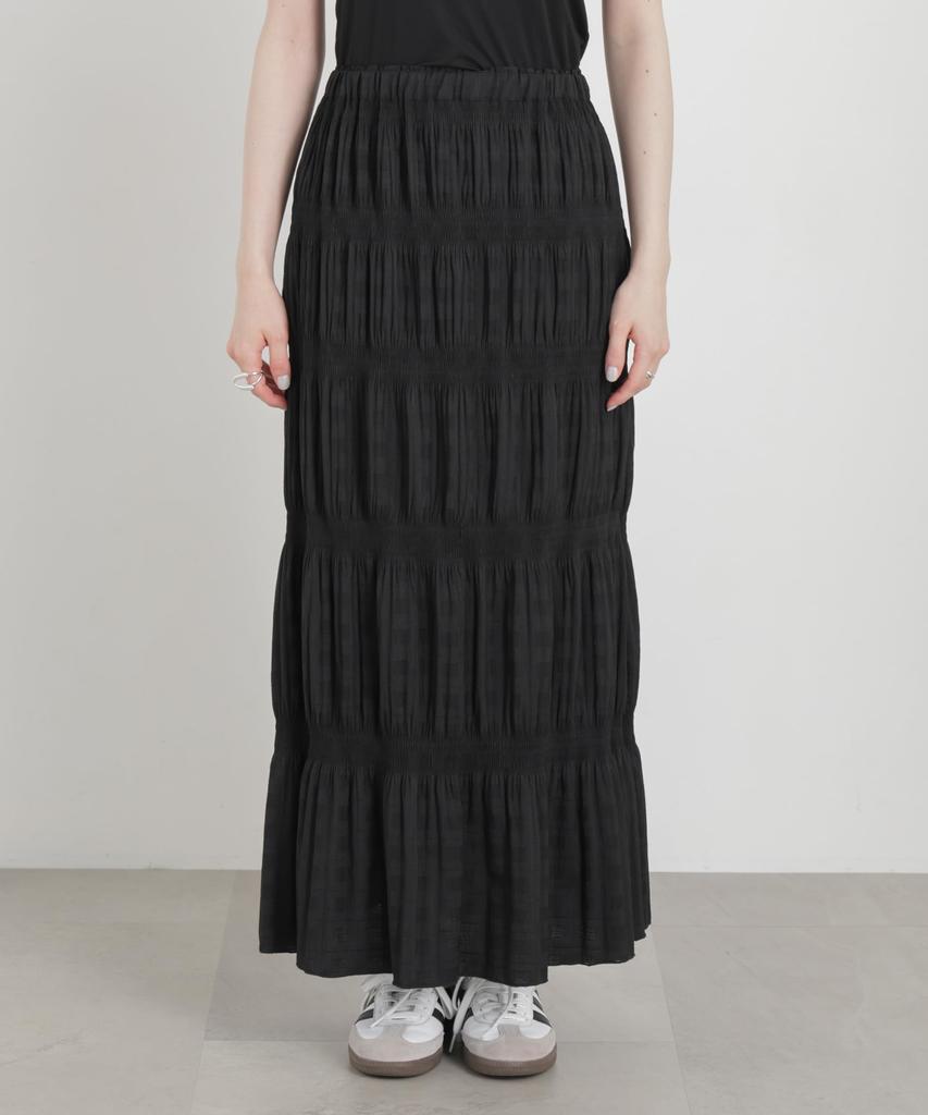 Shirred Pleated Skirt F 050 Brown [Nano Universe] (Set-up available) Women's 669-6230303