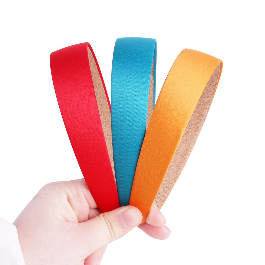 1pc Macaron Colored Solid Acrylic Headband, Wide Version Wrapped With Cloth, Solid Minimalist Wide Headband Casual