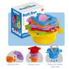 Toddler Stacking Bath Toys, Random Colors Cups Basket Summer Water Bathroom Beach Game Gifts for Boys and Girls Some Part Random