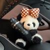 Car Interior Decoration Ornaments Car Mounted Gear Guard Decoration Panda Doll 2024 New Turn Signal Wiper Cartoon Doll