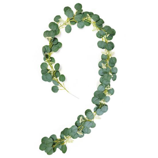 Искусственный эвкалиптовый венок озеленения растений лозы для домашнего свадебного декора сада