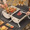 "Zibo Portable Dual-Sided Charcoal BBQ Rack for Outdoor Camping"