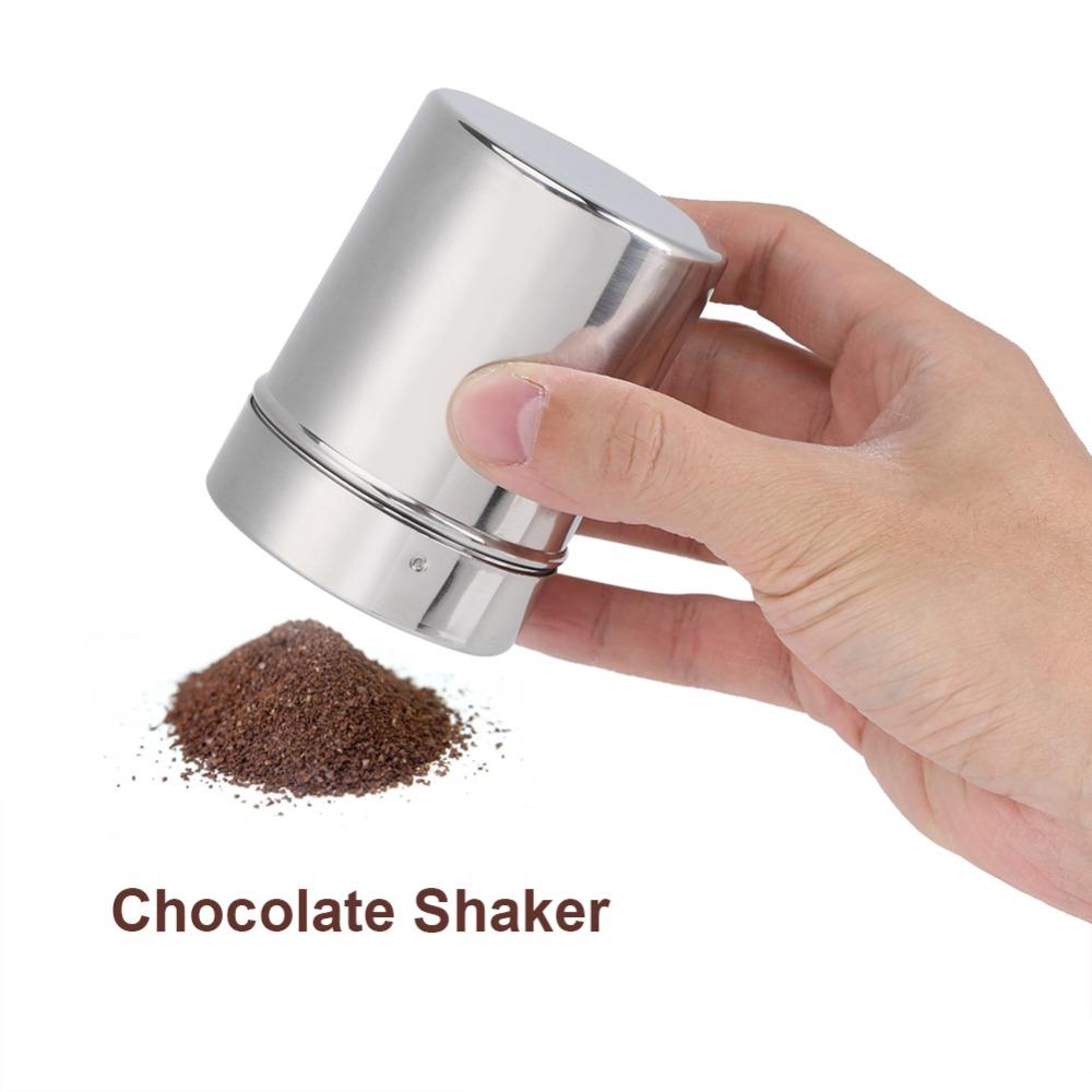Stainless Steel Chocolate Shaker Fine Mesh Powder Dispenser Durable Cocoa Powder Shaker  Cocoa