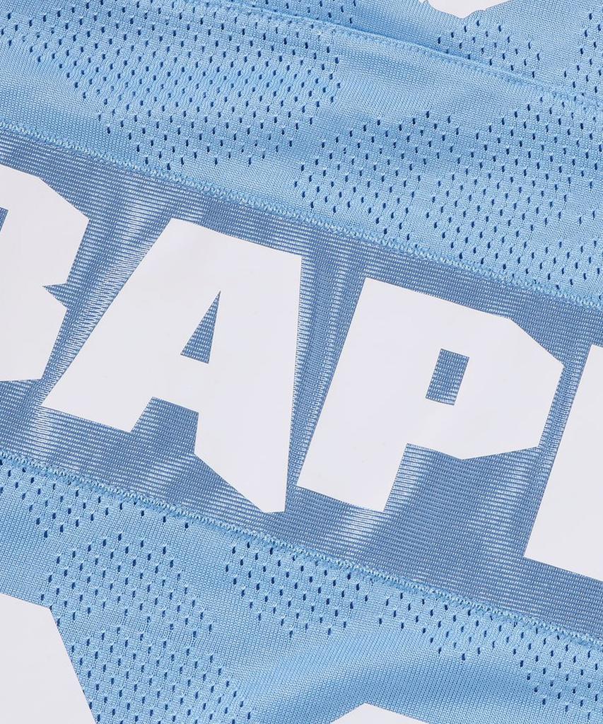 Bape Line Camo Multi-Logo Crop Fit Football Jersey (M) Sax