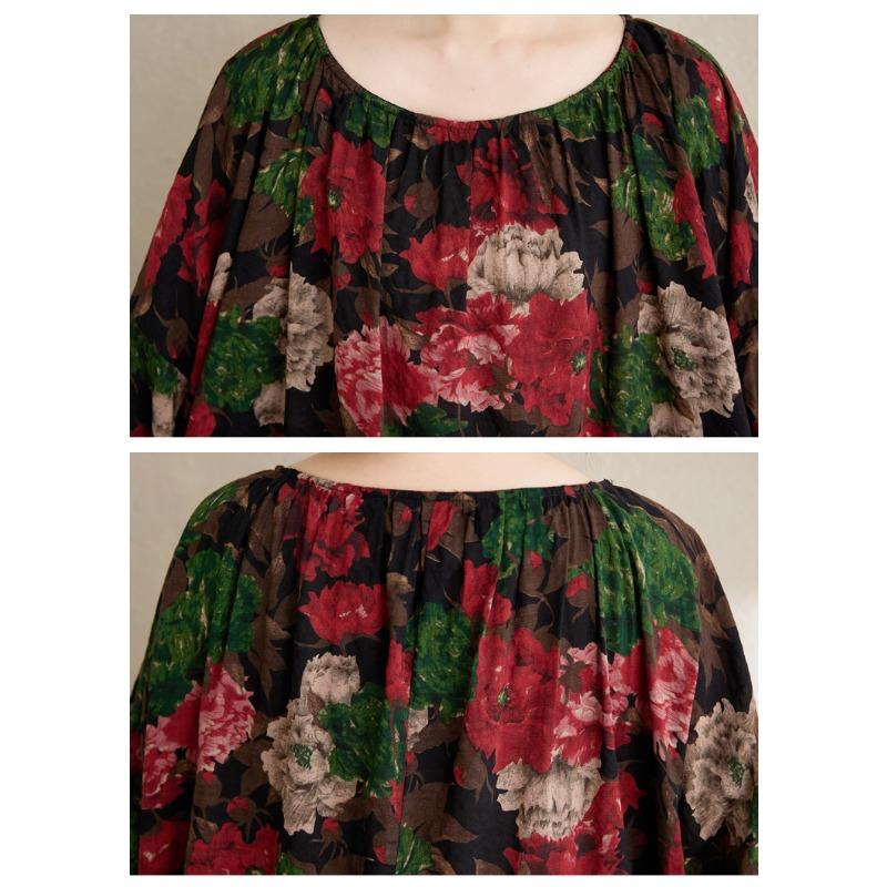 Dimanaf 2025 Летнее платье больших размеров для женщин, повседневное, винтажное, базовое, цветочное, длинное, пляжное, элегантное, свободное платье