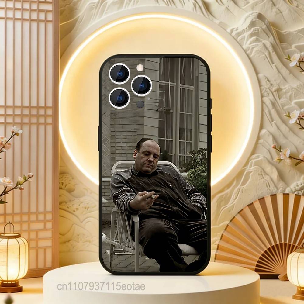 ТВ Сериал Сопрано Тони Чехол для iPhone 17,16,15,14,13,12,11,Pro,Max,Plus,E,Air,Mini Защитный Черный Чехол